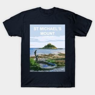 St Michaels Mount Summer Cornwall art gift. Marazion T-Shirt